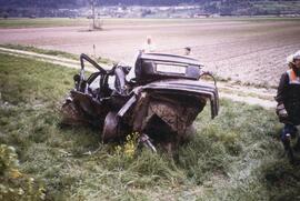 PKW Unfall, A12, KM 86,5, Auto über Böschung, Aufräumarbeiten, Brandschutz