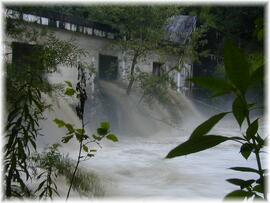 Hochwasser nach schweren Regenfällen in verschiedenen Ortsteilen von Zirl