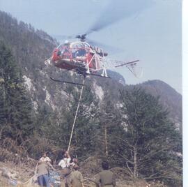 2.Waldbrand oberhalb der Martinswand, Hubschraubereinsatz