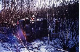 PKW Unfall B171, nach Überholmanöver von der Fahrbahn abgekommen, Ölspur, Aufräumarbeiten