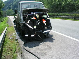 LKW Brand A12, KM 89, Nachlöscharbeiten