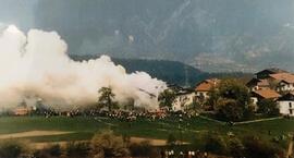 Brand eines Bauernhauses in Grinzens, der &quot;Feldelerhof&quot;, Ostermontag