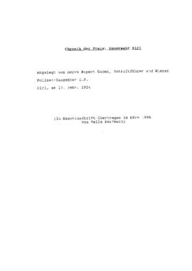 Abschrift Chronik von 1924