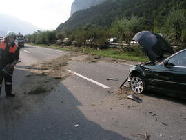 PKW Unfall A12, KM 84,5, 2 Auto zusammengestoßen