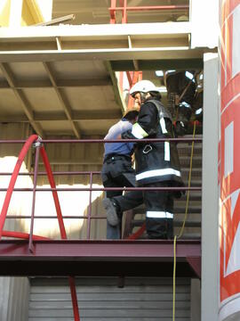 Brand einer Staubschutzisolierung bei der Firma RÖFIX