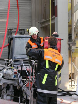 Brand einer Staubschutzisolierung bei der Firma RÖFIX