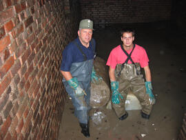 Hochwasser in Niederösterreich, Raum Amstetten, Hilfeleistung bei Aufräumung