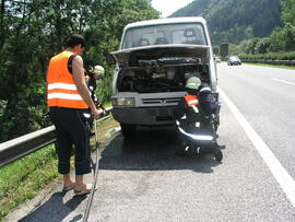 LKW Brand A12, KM 89, Nachlöscharbeiten