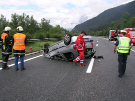 PKW Unfall A12, Richtung Westen