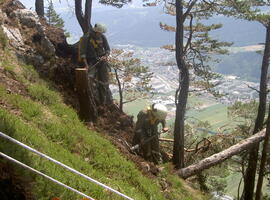 Nachlöscharbeit, Hechenberg, Finstertalegg, Kleiner Hochwandkopf, Hubschraubereinsatz,