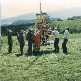 Waldbrand oberhalb der Martinswand, Hubschraubereinsatz