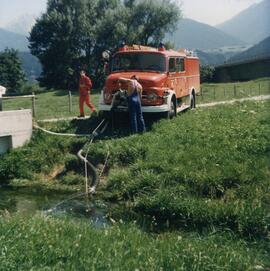 Waldbrand oberhalb der Martinswand, Hubschraubereinsatz