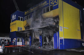 Brand in einer Kfz-Werkstatt in  Axams