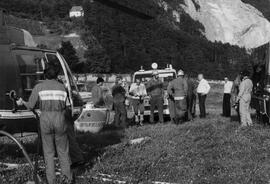 Waldbrand oberhalb Martinswand, Hubschraubereinsatz