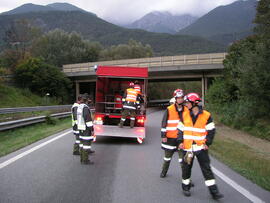 Ölspur auf A12, KM 90,3, Ausfahrt Zirl West