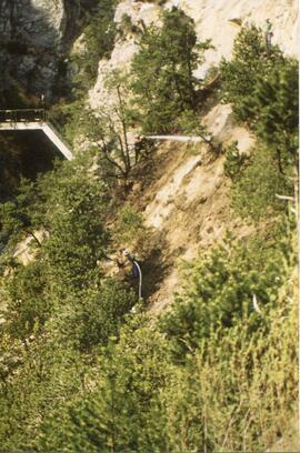 Waldbrand in der Schloßbachklamm, hinter Schießstand