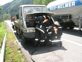 LKW Brand A12, KM 89, Nachlöscharbeiten