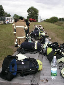 Brandschulung am Flughafen Schwechat/2008 09 22