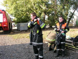 Brandschulung am Flughafen Schwechat/2008 09 22