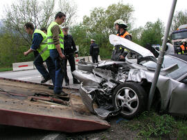 PKW Unfall, B171 bei Martinsbühel