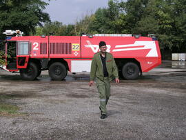Brandschulung am Flughafen Schwechat/2008 09 22
