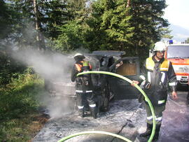 PKW Brand auf B177, KM 3,8,