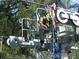 Seiltechnikübung Lift Oberperfuss/2006 07 25