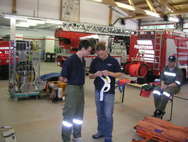 Seiltechnikübung im Feuerwehrhaus/2008 08 23