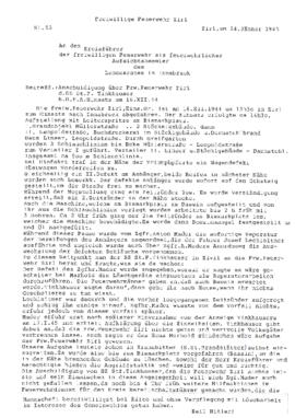 Brief von Vinzenz Niederkircher an den Kreisführer Feuerwehr Roman Scheran