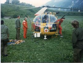 Waldbrand oberhalb der Martinswand, Hubschraubereinsatz