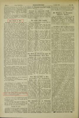 Zeitungsbericht vom 2.7..1908