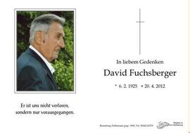 Sterbebild Fuchsberger David