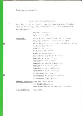 Gemeinderatsprotokoll 11/78