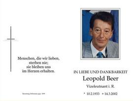 Sterbebild Beer Leopold