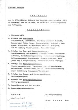 Gemeinderatsprotokoll 5/81