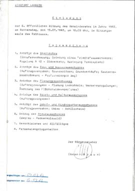 Gemeinderatsprotokoll 6/82