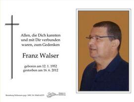 Sterbebild Walser Franz