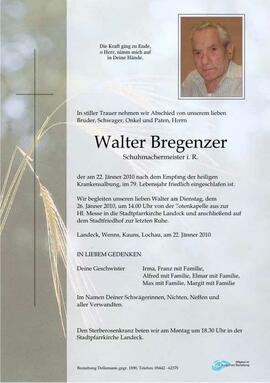 Sterbebild Bregenzer Walter