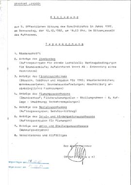 Gemeinderatsprotokoll 9/82