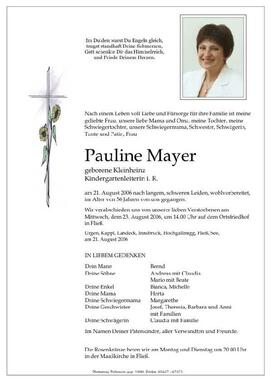 Sterbebild Mayer Pauline