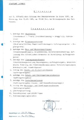 Gemeinderatsprotokoll 5/86