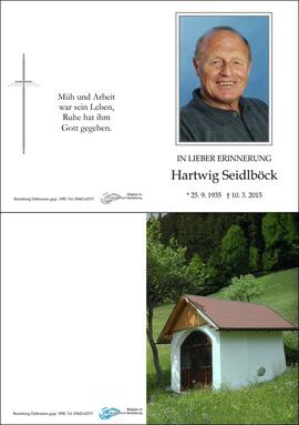 Sterbebild Seidlböck Hartwig