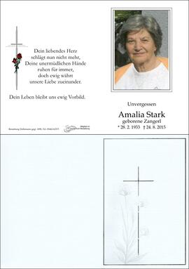 Sterbebild Stark Amalia