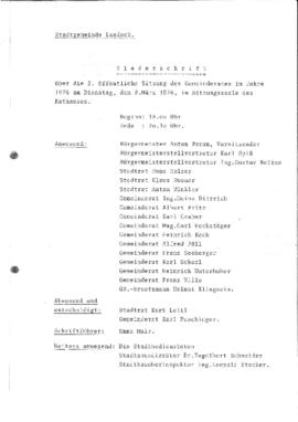 Gemeinderatsprotokoll 2/76