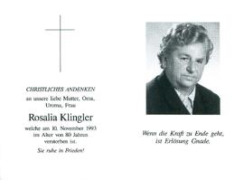Klingler Rosalia
