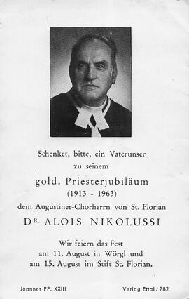 Nikolussi Alois Dr. Augustiner