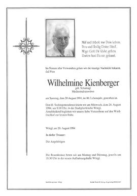 Kienberger Wilhelmine geb. Scharnagl G