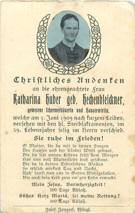 Huber Katharina geb. Hechenbleickner Hauserwirtin
