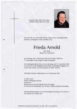 Arnold Frieda geb. Bradl