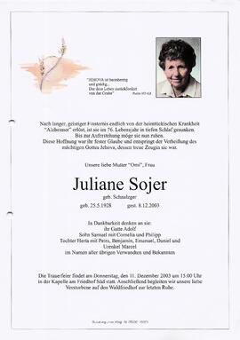 Sojer Juliane geb. Schnalzger